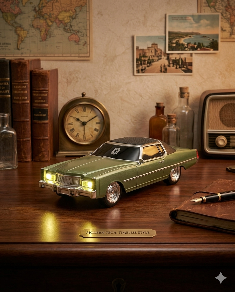 Eşref Tek 1969 Cadilac DeVille Coupe Bluetooth Speaker FM Radyo